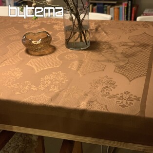 Table cloth DAMASK brown 120x140