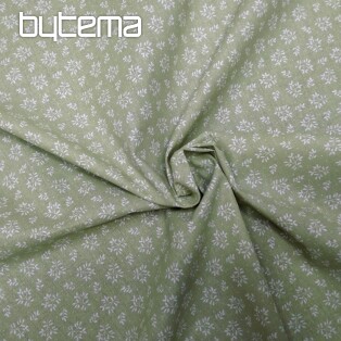 Cotton fabric GENTLE Twigs GREEN