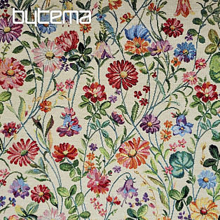 Tapestry fabric SCARLET - SUMMER MEADOW