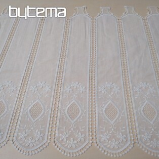 Luxurious embroidered stained glass curtain IVORY