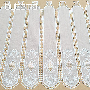 Luxurious embroidered stained glass curtain IVORY