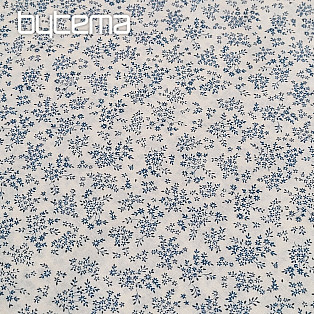 Cotton fabric PANICULATA BLUE SMALL