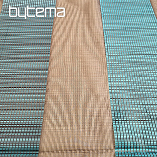 Decorative fabric BROWN TURQUOISE STRIPE