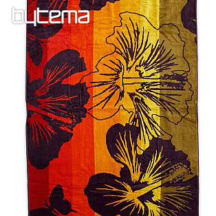 Luxury beach towel LARGE FLOWERS