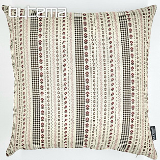 Cushion cover TOSCANA RIGA STRIPE burgundy