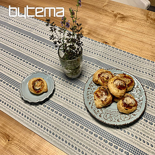 Tablecloth and shawl TOSCANA VALERY RIGA blue stripe