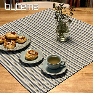 Tablecloth and scarf TOSCANA VALERY MULTI STRIPE blue