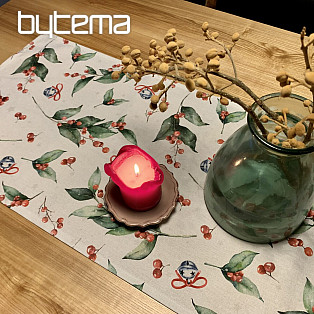 Christmas tablecloth and scarf CESMÍN VELKÁ