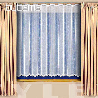 Stained glass curtain A3787 white