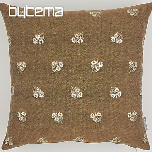 Decorative covering ALPINE FLOWERS jacquard BROWN