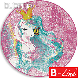 Children's round rug PLAY UNICORN