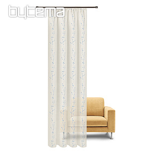 NATURE Gerster curtain EMBROIDERED Twigs BLUE