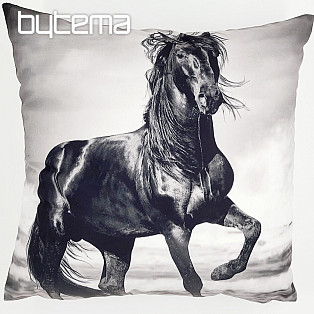 Decorative pillowcase BLACK HORSE