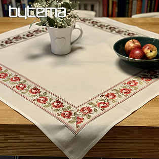 Embroidered tablecloth and shawl ROSES