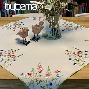 Embroidered tablecloth and shawl MEADOW FLOWERS