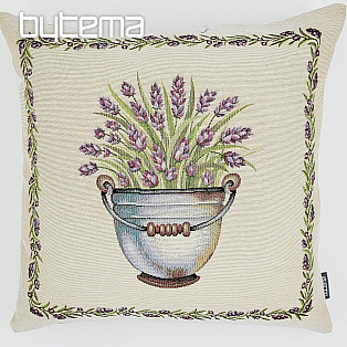 Tapestry cushion cover LAVENDER IN A BUCKET