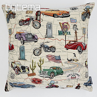 Tapestry cushion cover ROUTE 66