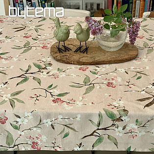 Tablecloth and shawl KVÄT NOA pink