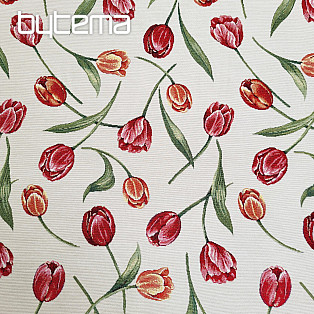 Tapestry fabric TULIPS III large pattern