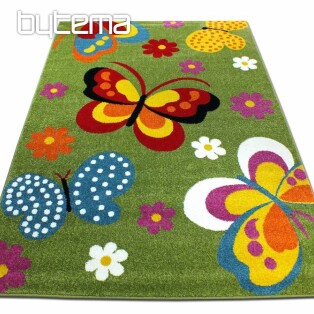 childrens carpet MONDO NEW Butterfly green