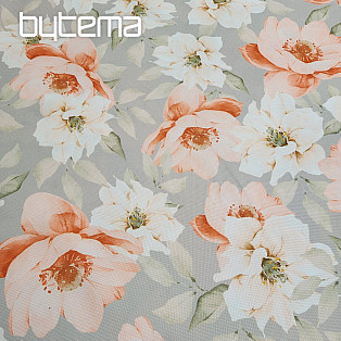 Decorative fabric OXFORD ORANGE FLOWER