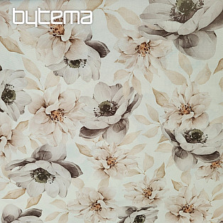 Decorative fabric OXFORD BEIGE FLOWER