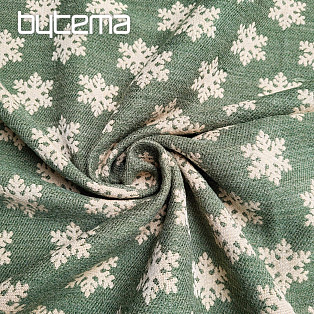 Luxurious decorative fabric FLAKES GREEN