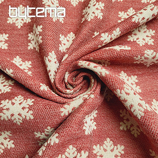 Luxurious decorative fabric FLAKES RED
