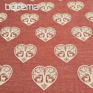 Luxurious decorative fabric HEART WITH DEER