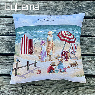 Tapestry pillowcase CHILDREN ON THE BEACH