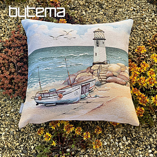Tapestry pillowcase LIGHTHOUSE AT LOW TIDE