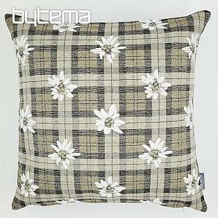 Decorative pillowcase FLOWERS AND DIAMONDS light brown