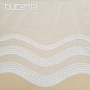 Jacquard curtain DOTS white