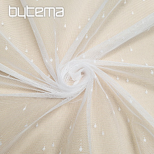 Jacquard curtain DROP white