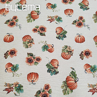 Tapestry fabric PUMPKIN PICKUP