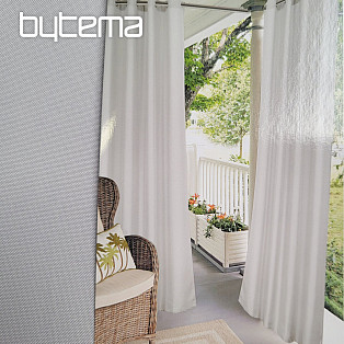 Decorative outdoor curtain GAIA GREY rings