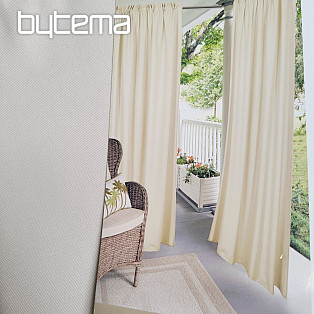 Decorative outdoor curtain GAIA WHITE COFFEE