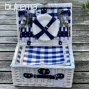 Picnic basket GARDEN white for 4 people