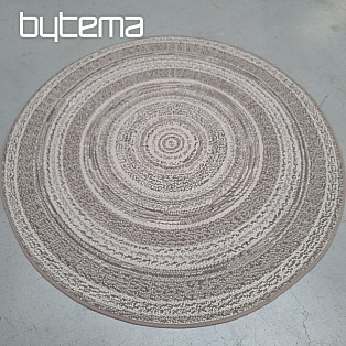 Outdoor rug STAR rosette gray-brown