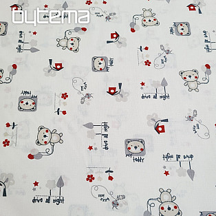 Children&#39;s fabric TEDDY BEAR red