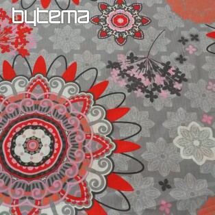 Decorative fabric MANDALA big grey