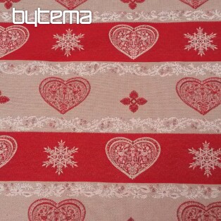 Red jacquard stripe decorative fabric