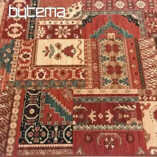 Luxurious woolen carpet ROYAL PATCHWORK multi red