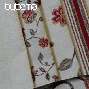 Tapestry fabric LOTOS BORDO combination