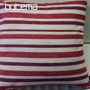 Decorative cushion cover PEKING purple-pink stripes