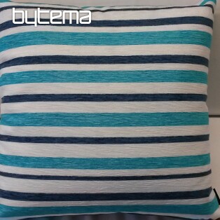 Decorative pillow cover PEKING stripes blue-turquoise