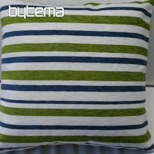 Decorative pillow cover PEKING stripes blue-green