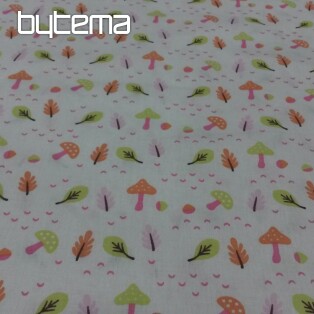 Decorative fabric MUSHROOM pink