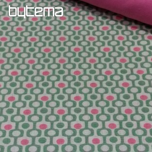 Decorative fabric PEIXO MENTHE/CORAL