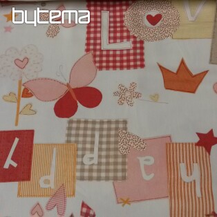 Children decorative fabric TVIST PRINCESS C01 orange